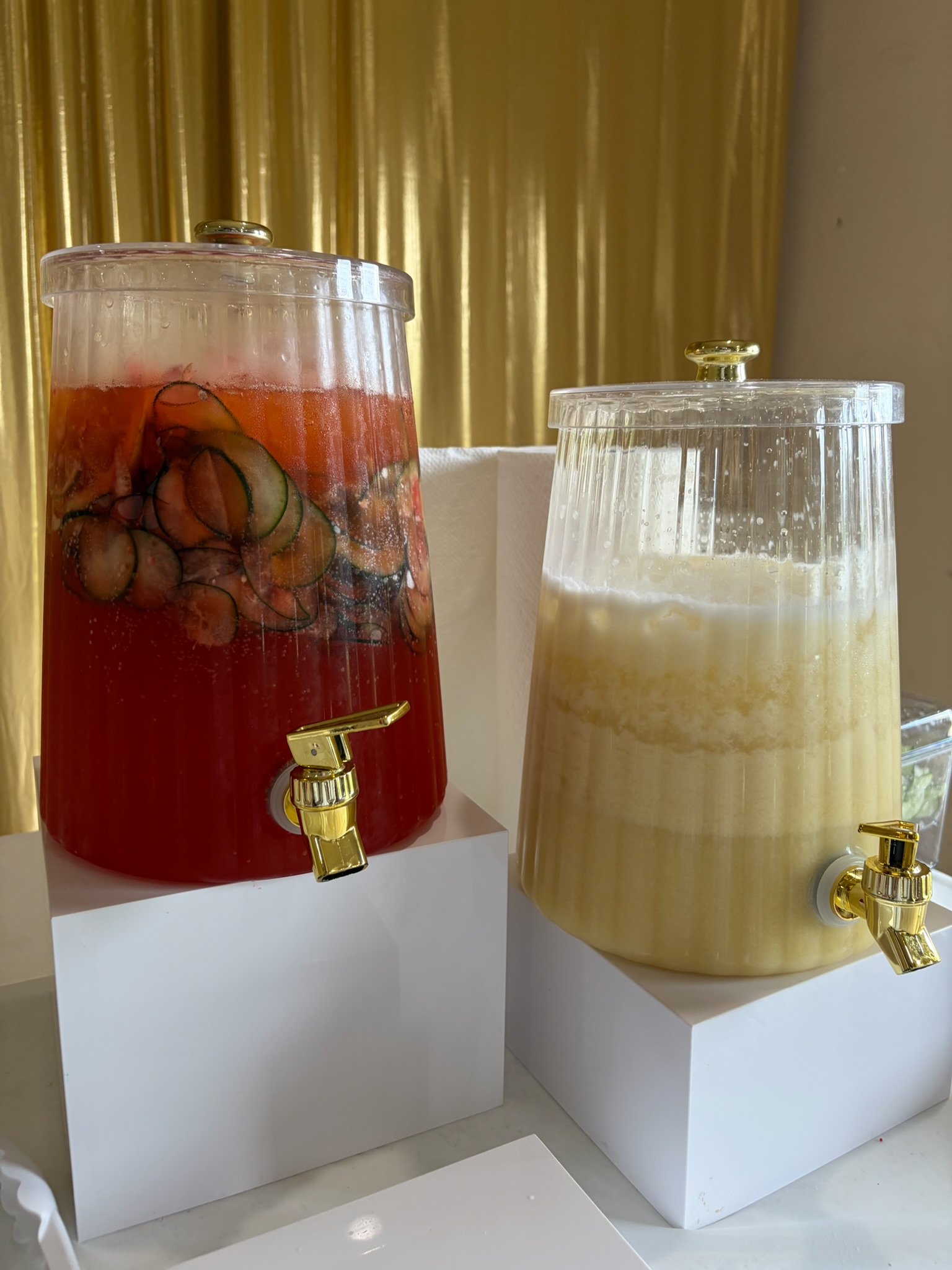 Two signature mocktail jars styled together
